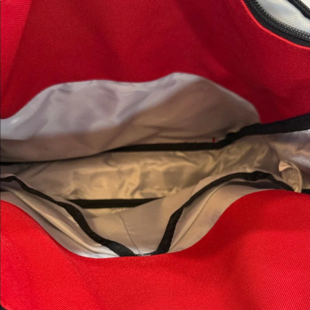 Skip Hop Red Canvas Shoulder Baby/Diaper Tote with Multi Front/Inner Pockets